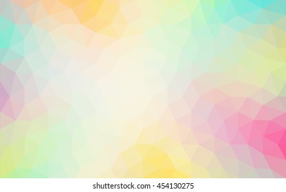 Multicolor polygonal illustration, which consist of triangles. Geometric background in Origami style with gradient. Triangular design for your business. Rainbow, spectrum image.