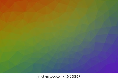 Multicolor polygonal illustration, which consist of triangles. Geometric background in Origami style with gradient. Triangular design for your business. Rainbow, spectrum image.