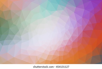Multicolor polygonal illustration, which consist of triangles. Geometric background in Origami style with gradient. Triangular design for your business. Rainbow, spectrum image.