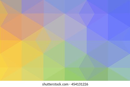 Multicolor polygonal illustration, which consist of triangles. Geometric background in Origami style with gradient. Triangular design for your business. Rainbow, spectrum image.