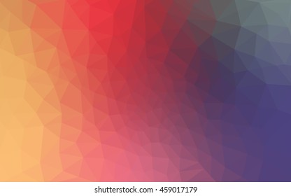 Multicolor polygonal illustration, which consist of triangles. Geometric background in Origami style with gradient. Triangular design for your business. Rainbow, spectrum image.