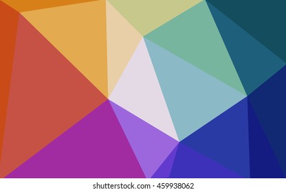 Multicolor polygonal illustration, which consist of triangles. Geometric background in Origami style with gradient. Triangular design for your business. Rainbow, spectrum image.