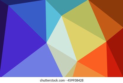 Multicolor polygonal illustration, which consist of triangles. Geometric background in Origami style with gradient. Triangular design for your business. Rainbow, spectrum image.