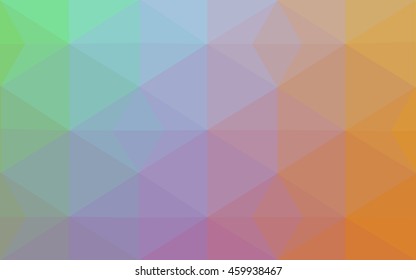 Multicolor polygonal illustration, which consist of triangles. Geometric background in Origami style with gradient. Triangular design for your business. Rainbow, spectrum image.