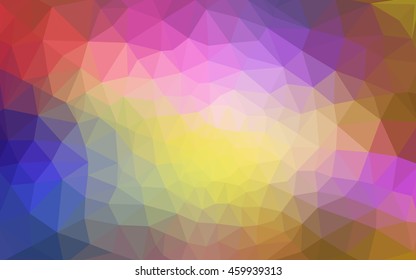 Multicolor polygonal illustration, which consist of triangles. Geometric background in Origami style with gradient. Triangular design for your business. Rainbow, spectrum image.