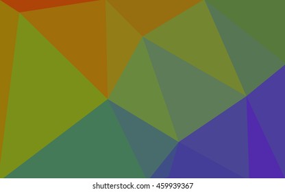 Multicolor polygonal illustration, which consist of triangles. Geometric background in Origami style with gradient. Triangular design for your business. Rainbow, spectrum image.