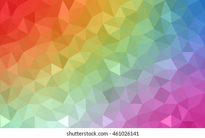 Multicolor polygonal illustration, which consist of triangles. Geometric background in Origami style with gradient. Triangular design for your business. Rainbow, spectrum image.