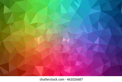 Multicolor polygonal illustration, which consist of triangles. Geometric background in Origami style with gradient. Triangular design for your business. Rainbow, spectrum image.