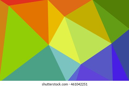 Multicolor polygonal illustration, which consist of triangles. Geometric background in Origami style with gradient. Triangular design for your business. Rainbow, spectrum image.