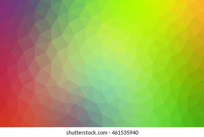 Multicolor polygonal illustration, which consist of triangles. Geometric background in Origami style with gradient. Triangular design for your business. Rainbow, spectrum image.