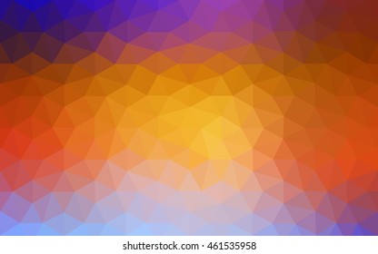 Multicolor polygonal illustration, which consist of triangles. Geometric background in Origami style with gradient. Triangular design for your business. Rainbow, spectrum image.
