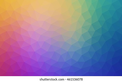 Multicolor polygonal illustration, which consist of triangles. Geometric background in Origami style with gradient. Triangular design for your business. Rainbow, spectrum image.