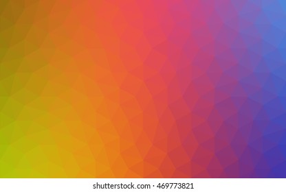 Multicolor polygonal illustration, which consist of triangles. Geometric background in Origami style with gradient. Triangular design for your business. Rainbow, spectrum image.