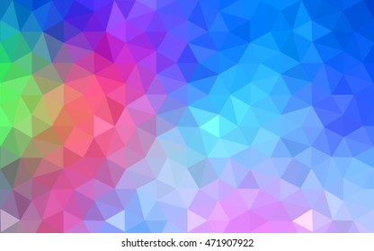 Multicolor polygonal illustration, which consist of triangles. Geometric background in Origami style with gradient. Triangular design for your business. Rainbow, spectrum image.