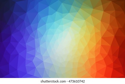 Multicolor polygonal illustration, which consist of triangles. Geometric background in Origami style with gradient. Triangular design for your business. Rainbow, spectrum image.
