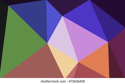 Multicolor polygonal illustration, which consist of triangles. Geometric background in Origami style with gradient. Triangular design for your business. Rainbow, spectrum image.