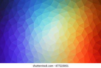 Multicolor polygonal illustration, which consist of triangles. Geometric background in Origami style with gradient. Triangular design for your business. Rainbow, spectrum image.
