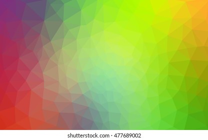 Multicolor polygonal illustration, which consist of triangles. Geometric background in Origami style with gradient. Triangular design for your business. Rainbow, spectrum image.