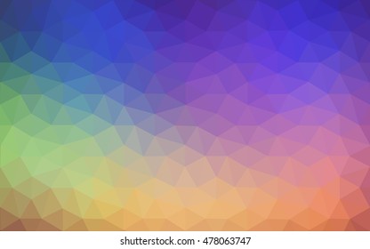 Multicolor polygonal illustration, which consist of triangles. Geometric background in Origami style with gradient. Triangular design for your business. Rainbow, spectrum image.