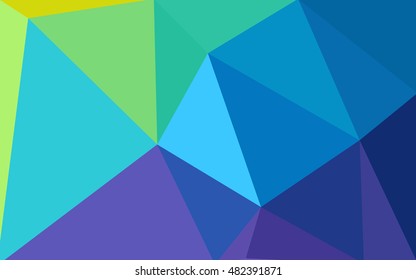 Multicolor polygonal illustration, which consist of triangles. Geometric background in Origami style with gradient. Triangular design for your business. Rainbow, spectrum image.