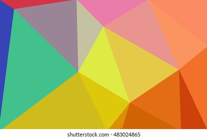 Multicolor polygonal illustration, which consist of triangles. Geometric background in Origami style with gradient. Triangular design for your business. Rainbow, spectrum image.