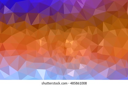 Multicolor polygonal illustration, which consist of triangles. Geometric background in Origami style with gradient. Triangular design for your business. Rainbow, spectrum image.