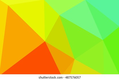 Multicolor polygonal illustration, which consist of triangles. Geometric background in Origami style with gradient. Triangular design for your business. Rainbow, spectrum image.