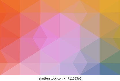 Multicolor polygonal illustration, which consist of triangles. Geometric background in Origami style with gradient. Triangular design for your business. Rainbow, spectrum image.