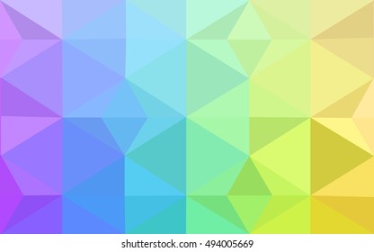 Multicolor polygonal illustration, which consist of triangles. Geometric background in Origami style with gradient. Triangular design for your business. Rainbow, spectrum image.