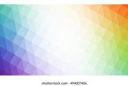 Multicolor polygonal illustration, which consist of triangles. Geometric background in Origami style with gradient. Triangular design for your business. Rainbow, spectrum image.