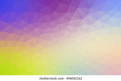 Multicolor polygonal illustration, which consist of triangles. Geometric background in Origami style with gradient. Triangular design for your business. Rainbow, spectrum image.