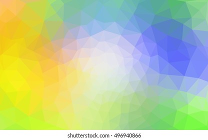 Multicolor polygonal illustration, which consist of triangles. Geometric background in Origami style with gradient. Triangular design for your business. Rainbow, spectrum image.