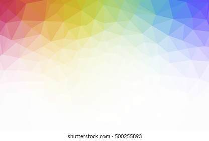 Multicolor polygonal illustration, which consist of triangles. Geometric background in Origami style with gradient. Triangular design for your business. Rainbow, spectrum image.