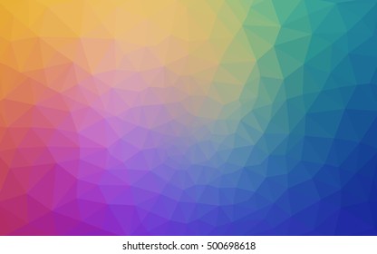 Multicolor polygonal illustration, which consist of triangles. Geometric background in Origami style with gradient. Triangular design for your business. Rainbow, spectrum image.
