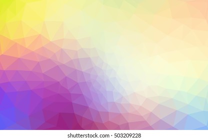 Multicolor polygonal illustration, which consist of triangles. Geometric background in Origami style with gradient. Triangular design for your business. Rainbow, spectrum image.