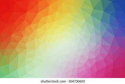 Multicolor polygonal illustration, which consist of triangles. Geometric background in Origami style with gradient. Triangular design for your business. Rainbow, spectrum image.