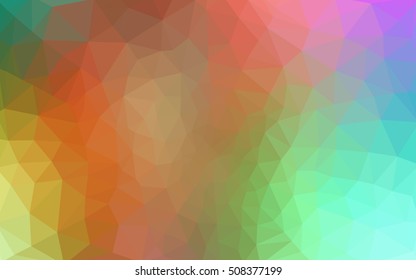 Multicolor polygonal illustration, which consist of triangles. Geometric background in Origami style with gradient. Triangular design for your business. Rainbow, spectrum image.