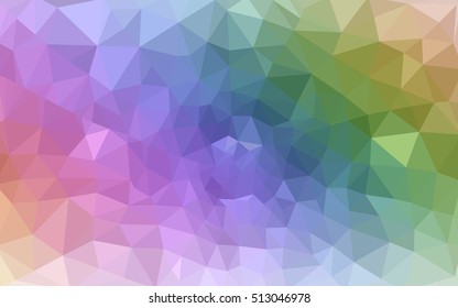 Multicolor polygonal illustration, which consist of triangles. Geometric background in Origami style with gradient. Triangular design for your business. Rainbow, spectrum image.