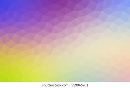 Multicolor polygonal illustration, which consist of triangles. Geometric background in Origami style with gradient. Triangular design for your business. Rainbow, spectrum image.