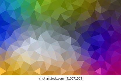 Multicolor polygonal illustration, which consist of triangles. Geometric background in Origami style with gradient. Triangular design for your business. Rainbow, spectrum image.