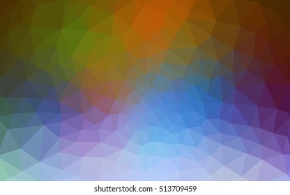 Multicolor polygonal illustration, which consist of triangles. Geometric background in Origami style with gradient. Triangular design for your business. Rainbow, spectrum image.