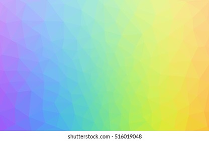 Multicolor polygonal illustration, which consist of triangles. Geometric background in Origami style with gradient. Triangular design for your business. Rainbow, spectrum image.