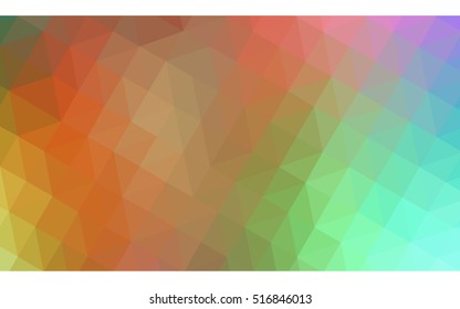 Multicolor polygonal illustration, which consist of triangles. Geometric background in Origami style with gradient. Triangular design for your business. Rainbow, spectrum image.