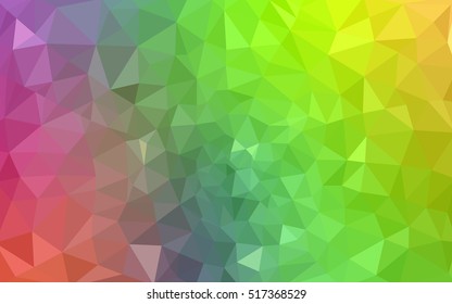 Multicolor polygonal illustration, which consist of triangles. Geometric background in Origami style with gradient. Triangular design for your business. Rainbow, spectrum image.