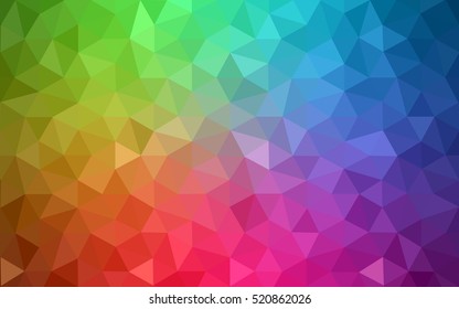 Multicolor polygonal illustration, which consist of triangles. Geometric background in Origami style with gradient. Triangular design for your business. Rainbow, spectrum image.