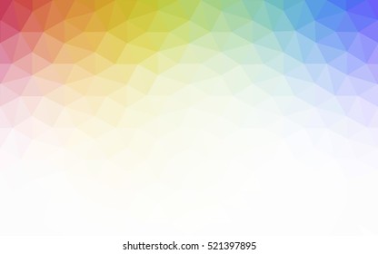 Multicolor polygonal illustration, which consist of triangles. Geometric background in Origami style with gradient. Triangular design for your business. Rainbow, spectrum image.