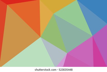 Multicolor polygonal illustration, which consist of triangles. Geometric background in Origami style with gradient. Triangular design for your business. Rainbow, spectrum image.