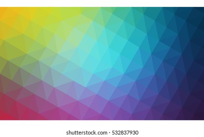 Multicolor polygonal illustration, which consist of triangles. Geometric background in Origami style with gradient. Triangular design for your business. Rainbow, spectrum image.