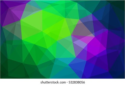 Multicolor polygonal illustration, which consist of triangles. Geometric background in Origami style with gradient. Triangular design for your business. Rainbow, spectrum image.