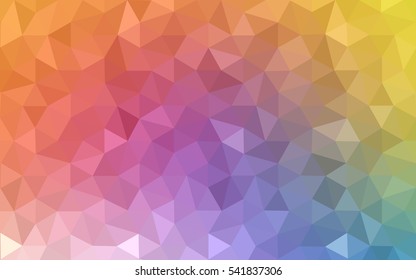 Multicolor polygonal illustration, which consist of triangles. Geometric background in Origami style with gradient. Triangular design for your business. Rainbow, spectrum image.